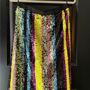 DAVI & DANI Multicolor Sequin Midi Skirt